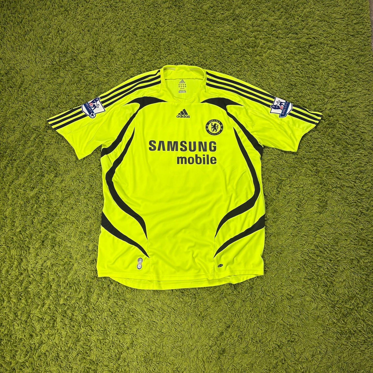 Adidas FC Chelsea Ballack Trikot grün neon Gelb Größe XXL 2007 2008
