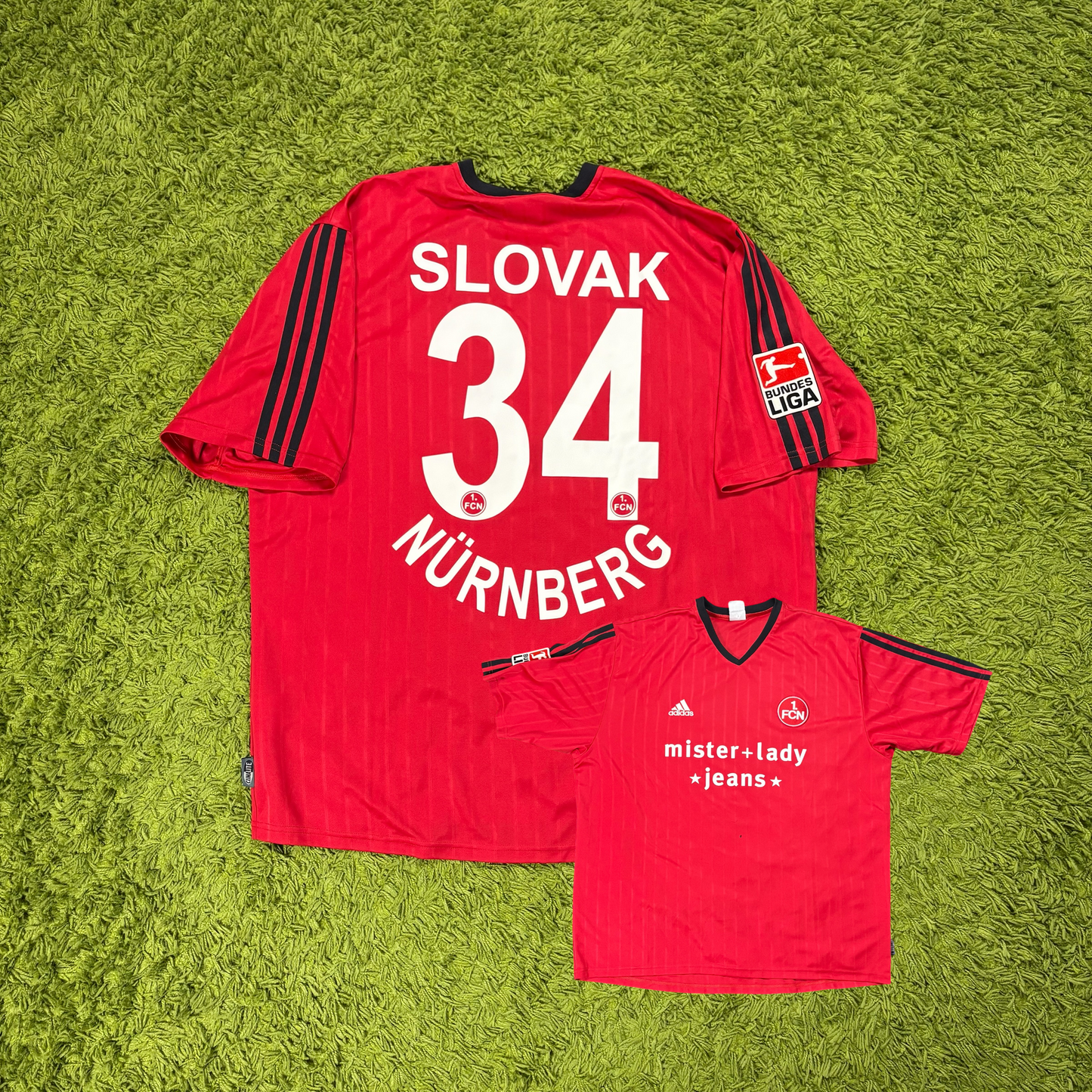 Adidas 1. FC Nürnberg Slovak Trikot rot Größe XL 2004 2005 matchworn