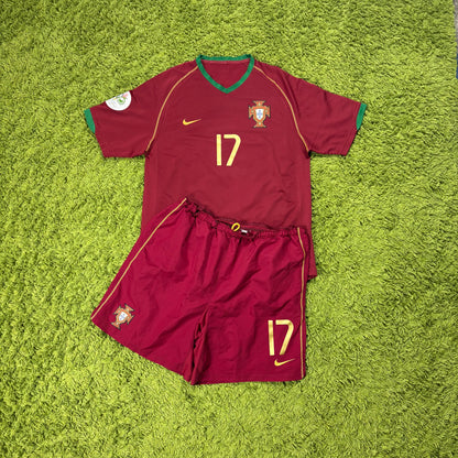 Nike Portugal Cristiano Ronaldo Trikot + Shorts Bordeaux rot Größe M 2006