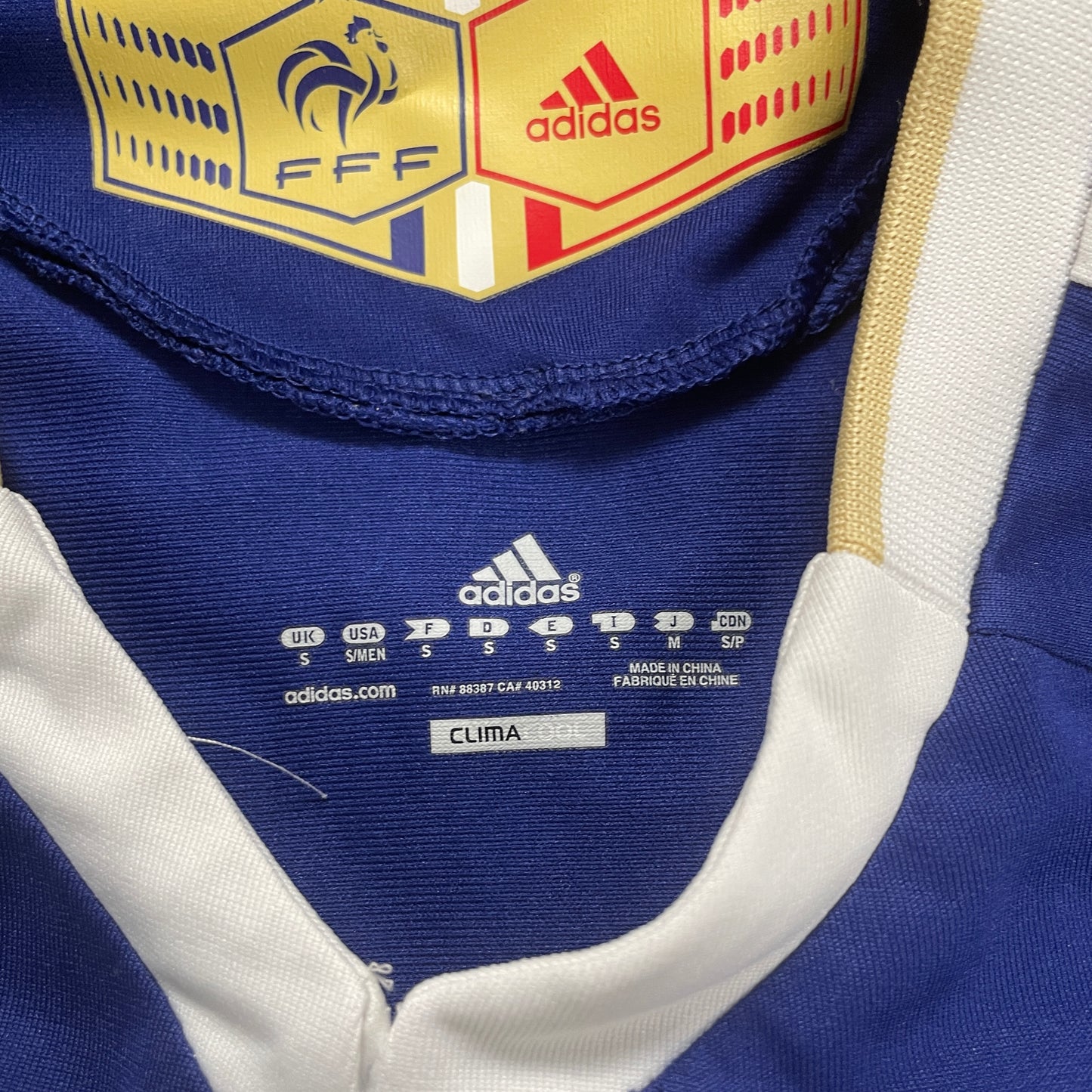 Adidas Frankreich Benzema Trikot blau Größe S 2010