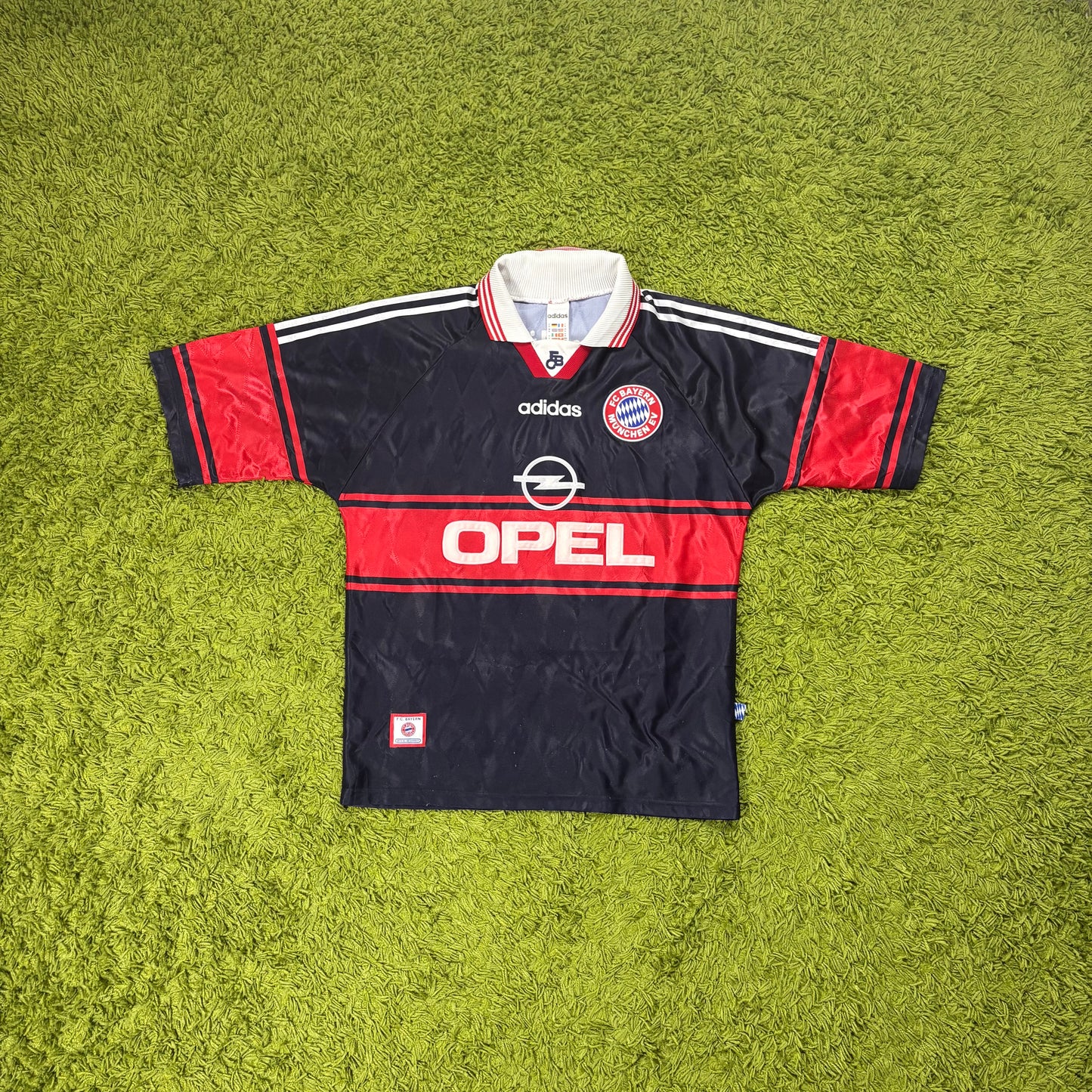 Adidas FC Bayern München Elber Trikot blau Größe M 1997 1998