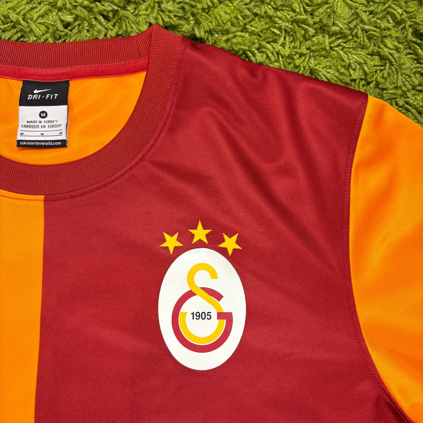 Nike Galatasaray Istanbul Drogba Trikot gelb rot Größe M 2013 2014