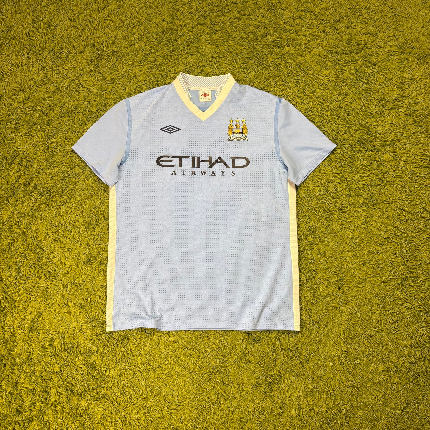 Umbro Manchester City Kun Agüero Trikot hell blau Größe XL 2011 2012