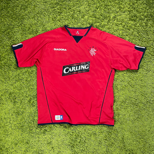 Diadora Glasgow Rangers Trikot rot Größe XL 2004 2005