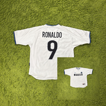 Nike Inter Mailand Milan Ronaldo R9 Trikot Weiß Größe M 1999 2000