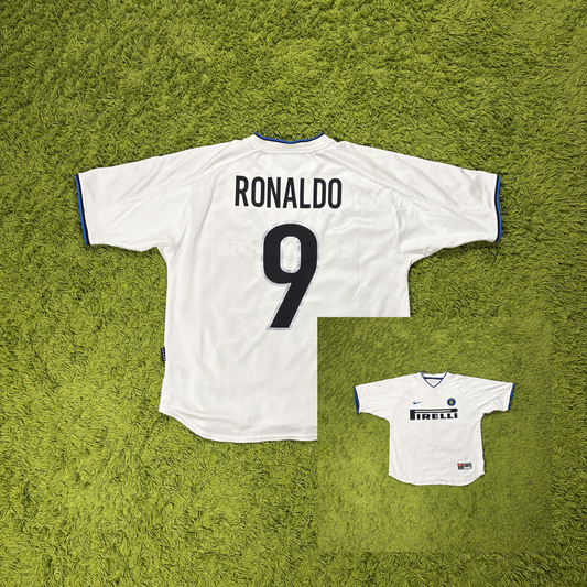 Nike Inter Mailand Milan Ronaldo R9 Trikot Weiß Größe M 1999 2000