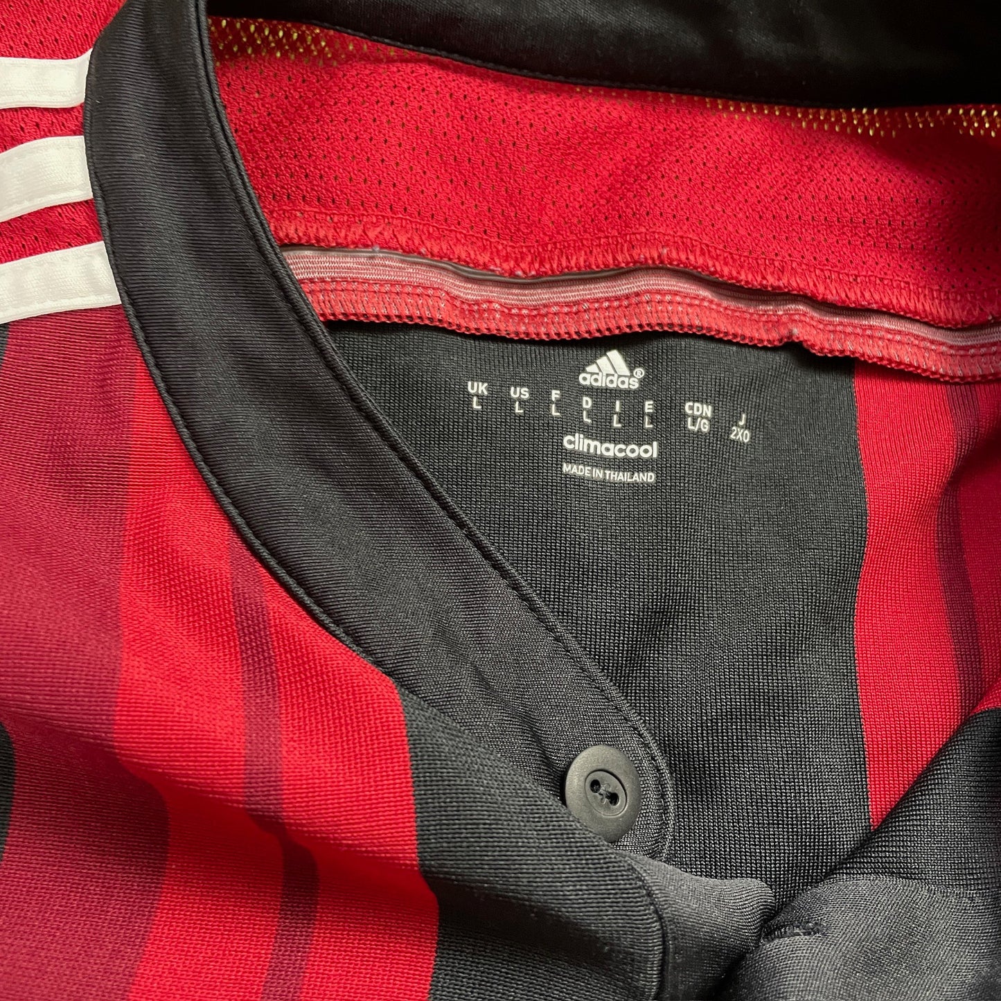 Adidas AC Mailand Milan Trikot schwarz rot Größe L 2014 2015