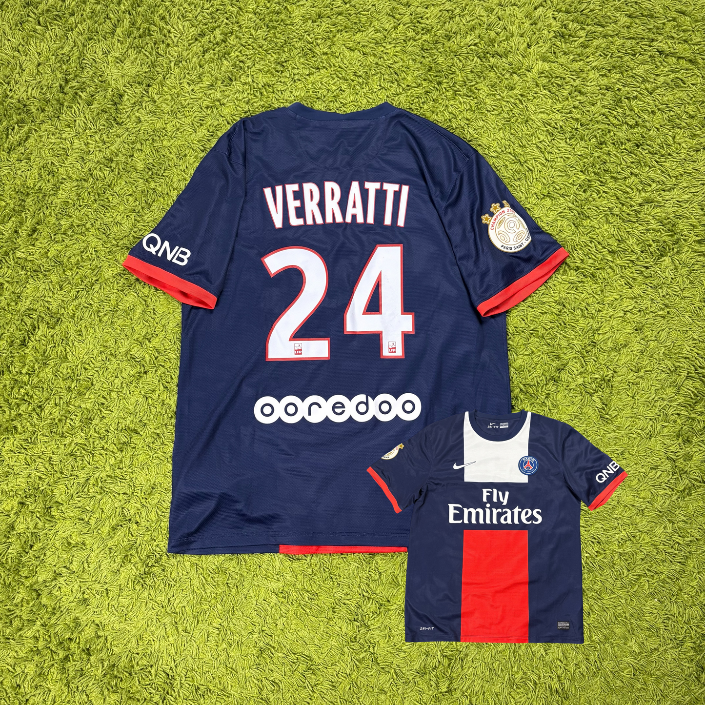 Nike Paris Saint Germain PSG Verratti Trikot blau Größe L 2013 2014