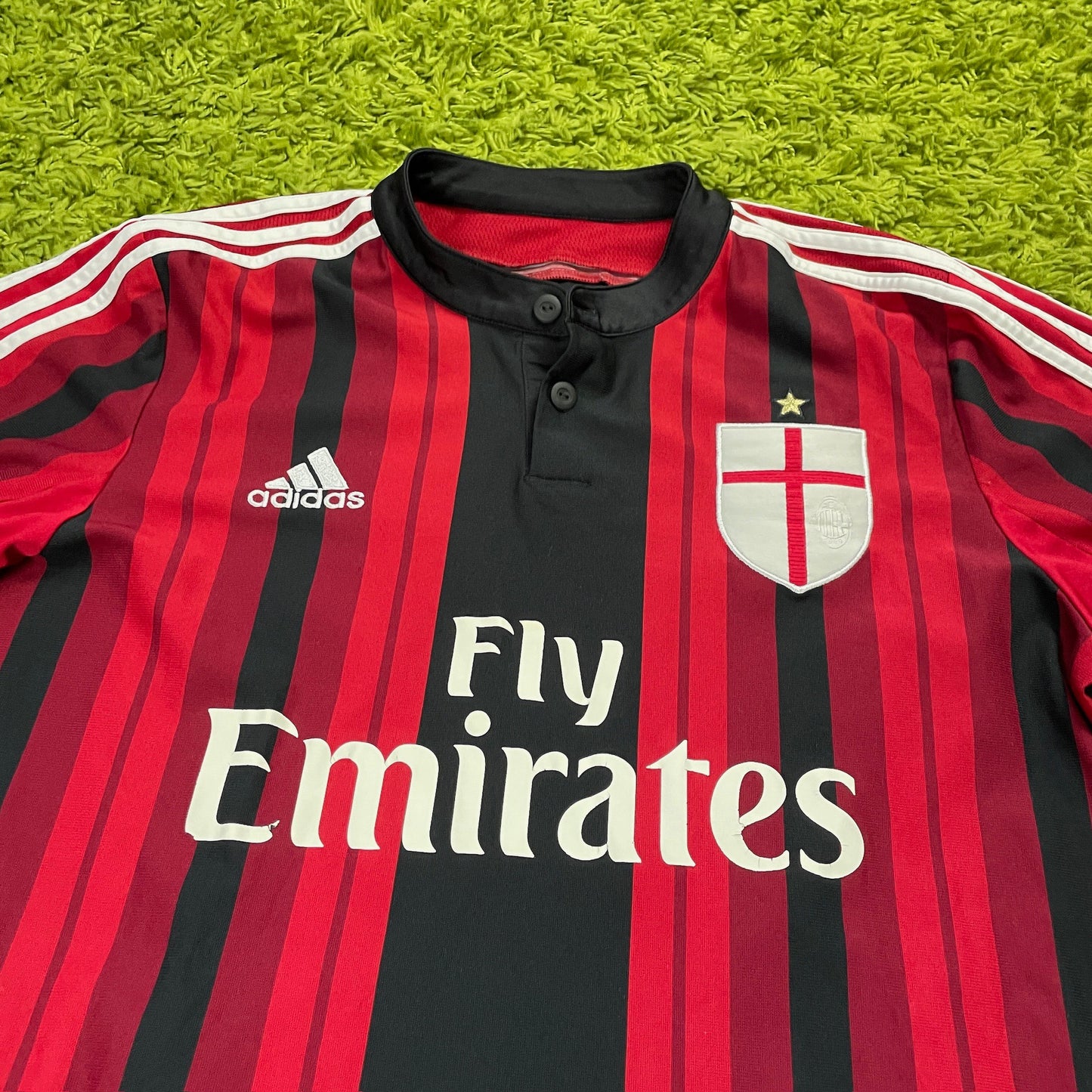 Adidas AC Mailand Milan Trikot schwarz rot Größe L 2014 2015