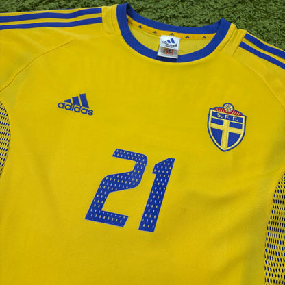 Adidas Schweden Ibrahimovic Trikot Gelb Größe L 2002