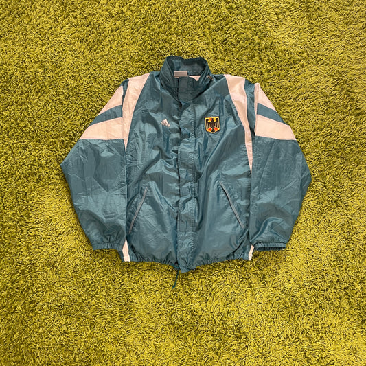 Adidas Deutschland DFB Trainingsjacke grün Größe M - L 80er Jahre
