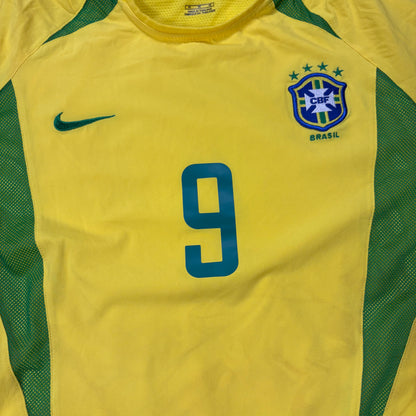Nike Brasilien Ronaldo Trikot Gelb Größe M 2002 Player Version Spielertrikot