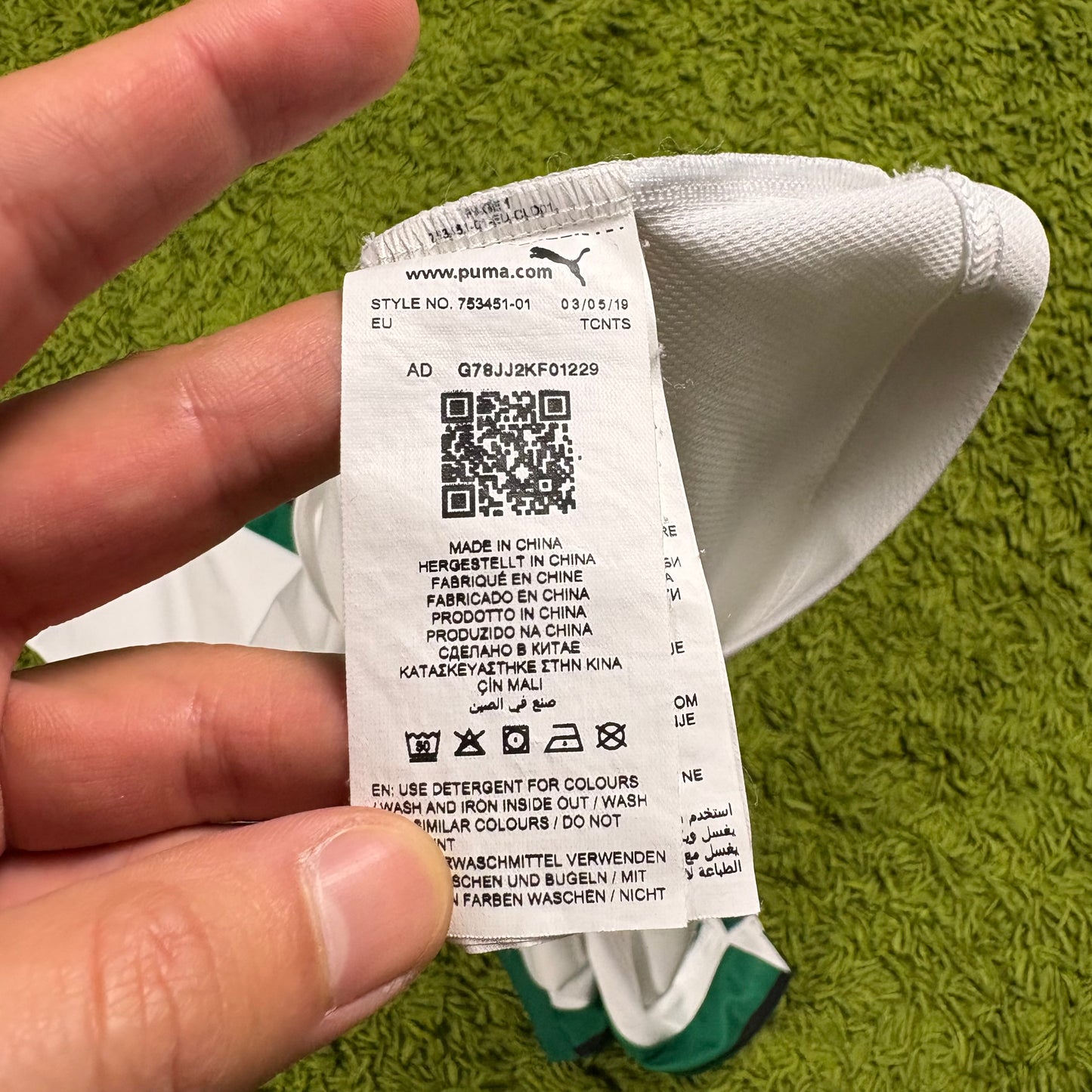 Puma Borussia Mönchengladbach Trikot Weiß Größe M 2018 2019