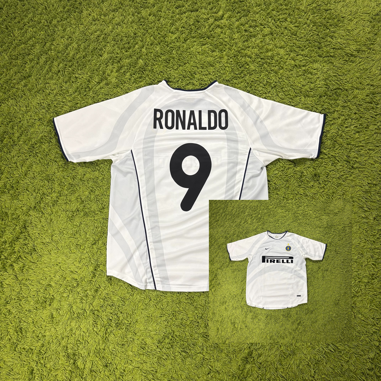 Nike Inter Mailand Milan Ronaldo R9 Trikot grau Größe XL 2001 2002