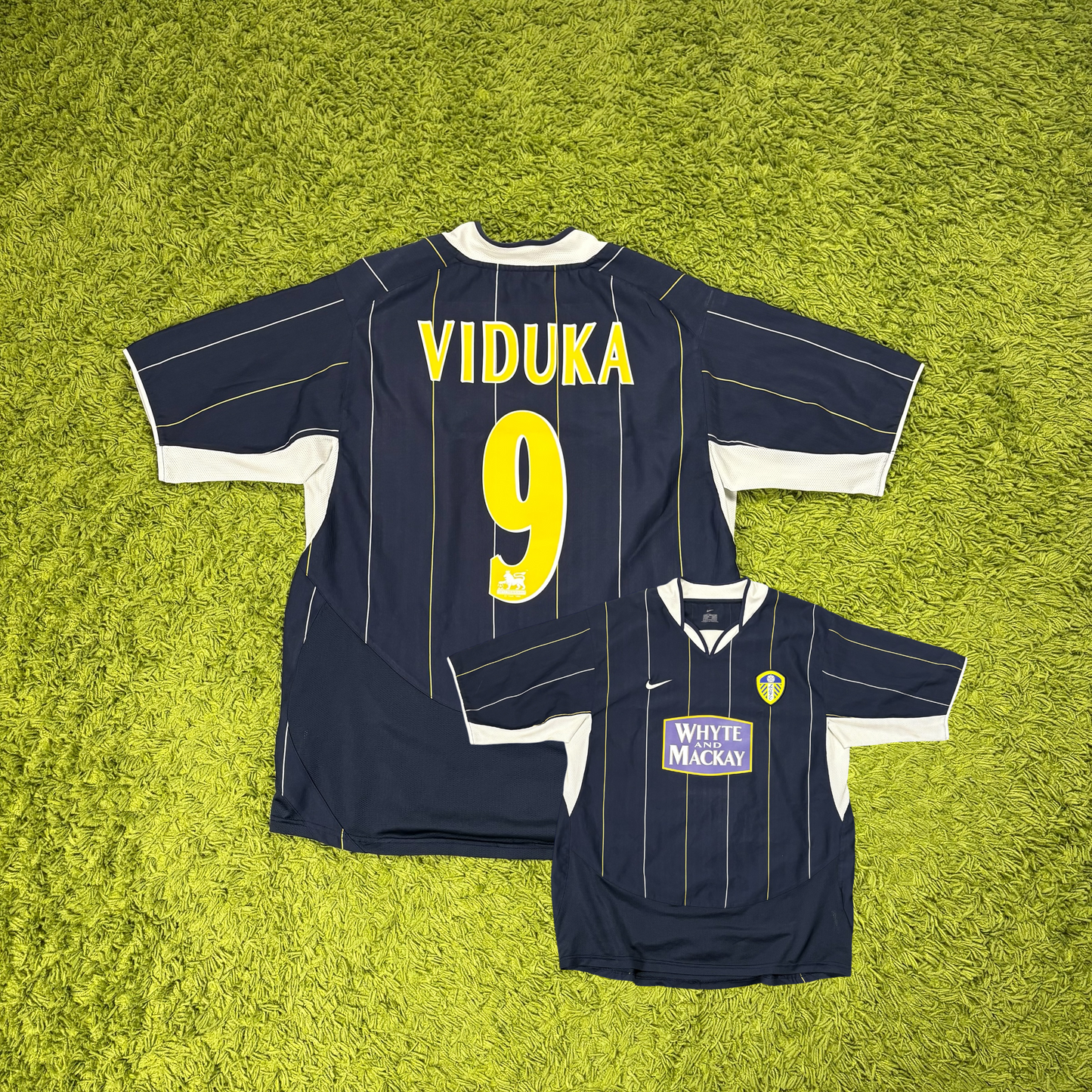 Nike Leeds United Viduka Trikot blau Größe L 2003 2004