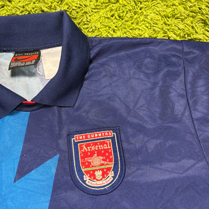 Nike Arsenal FC Bergkamp Trikot blau Größe L 1994 1995