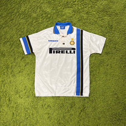 Umbro Inter Mailand Milan Milano Ronaldo R9 Trikot Weiß Größe XL 1997 1998 fenomeno