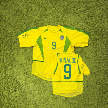 Nike Brasilien Ronaldo Trikot Gelb Größe M 2002 Player Version Spielertrikot