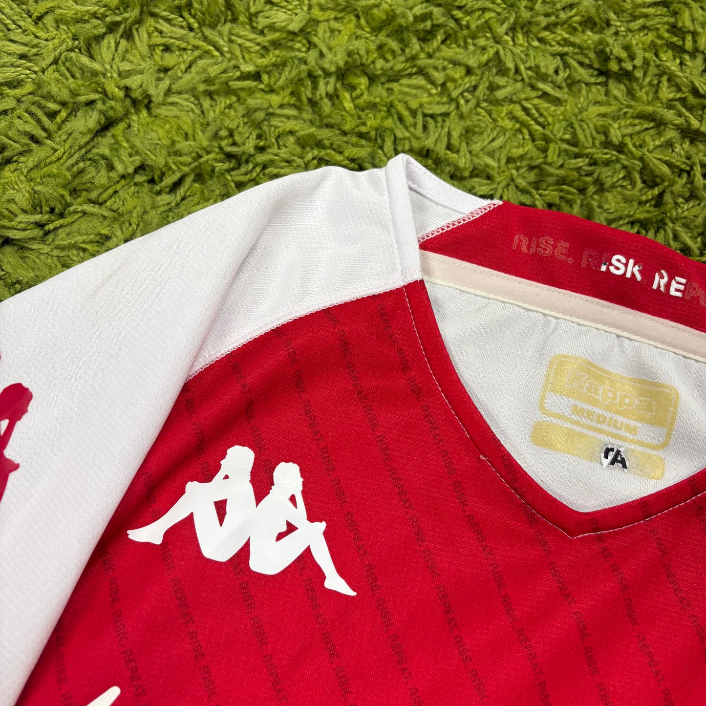 Kappa AS Monaco Tchouameni Trikot Weiß rot Größe M 2020 2021