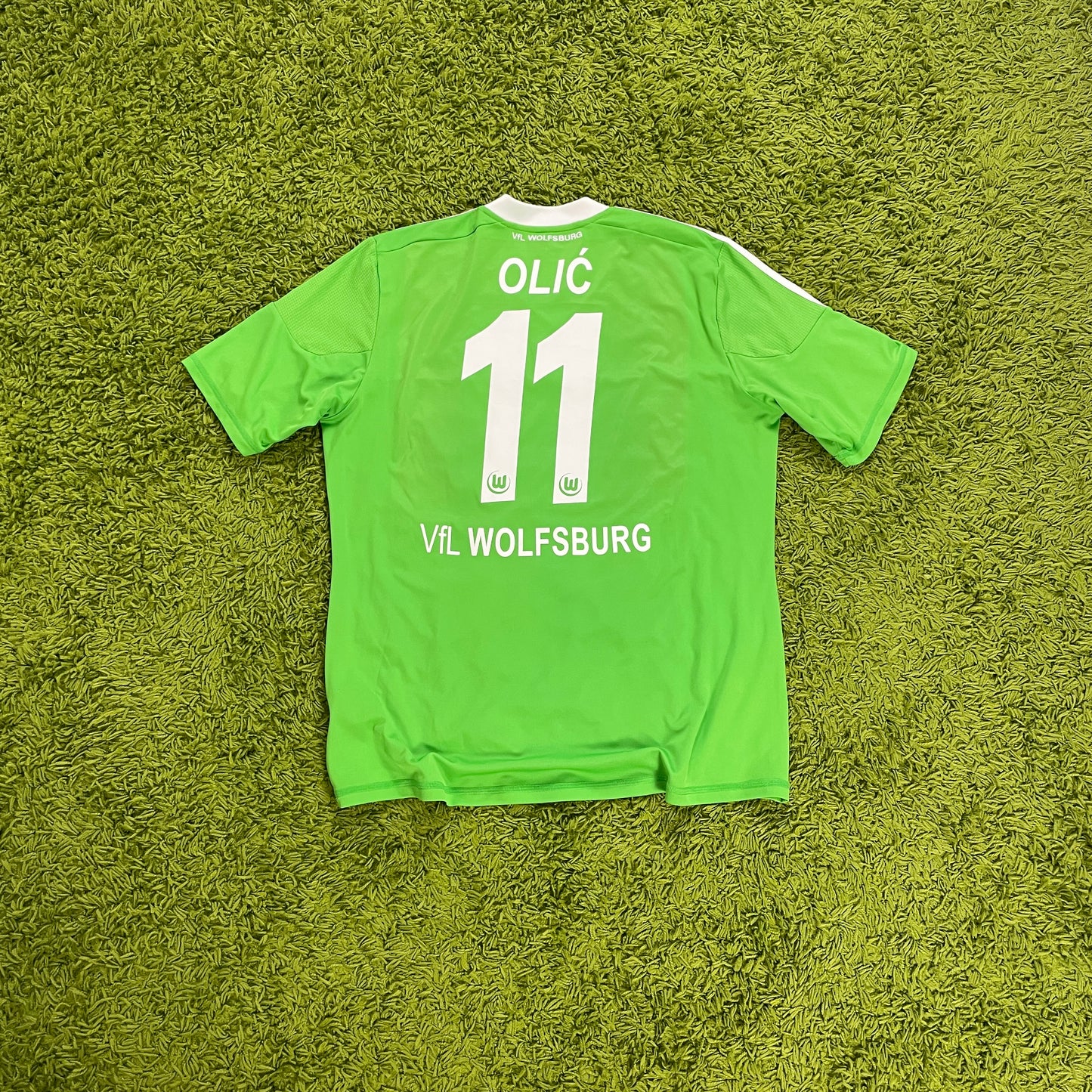 Adidas VFL Wolfsburg Trikot Olic Olić grün Größe XL 2012 2013