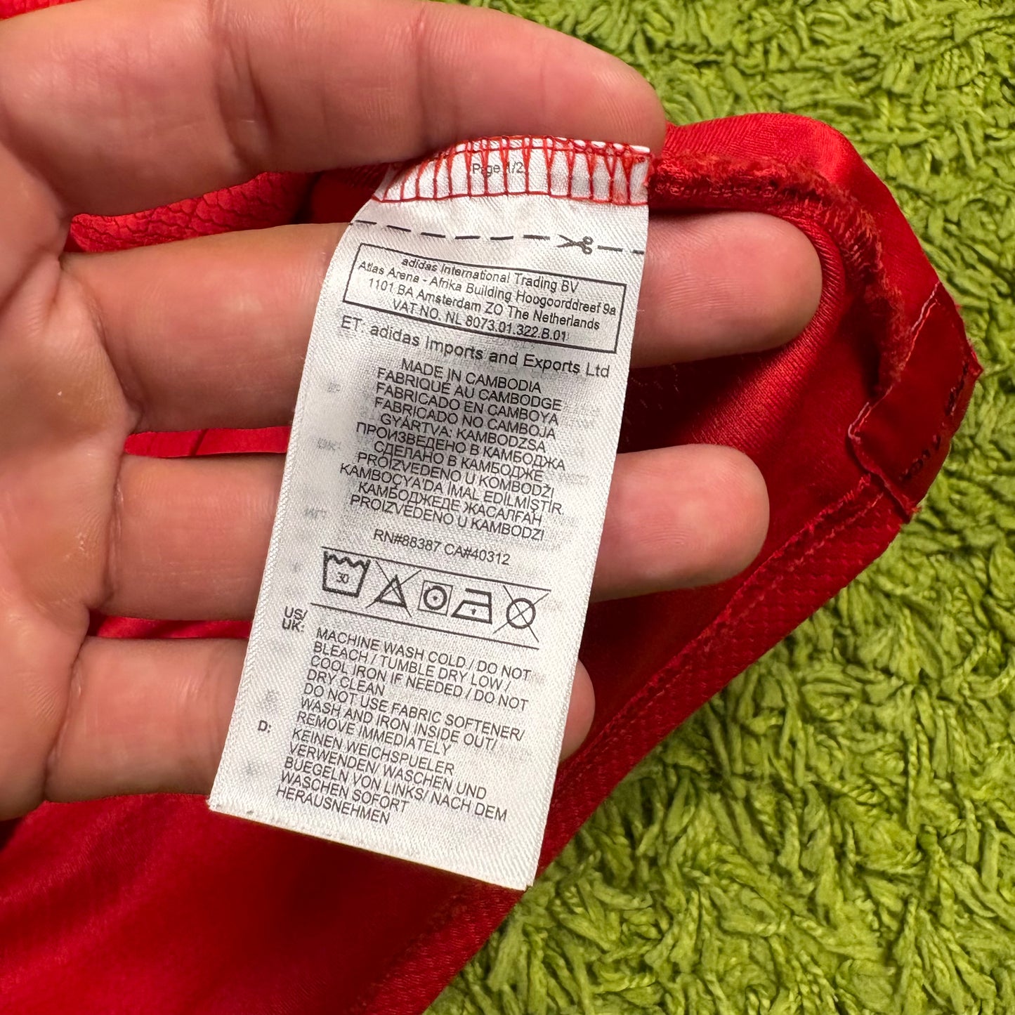 Adidas FC Arsenal Bellerin Trikot rot Größe M 2019 2020