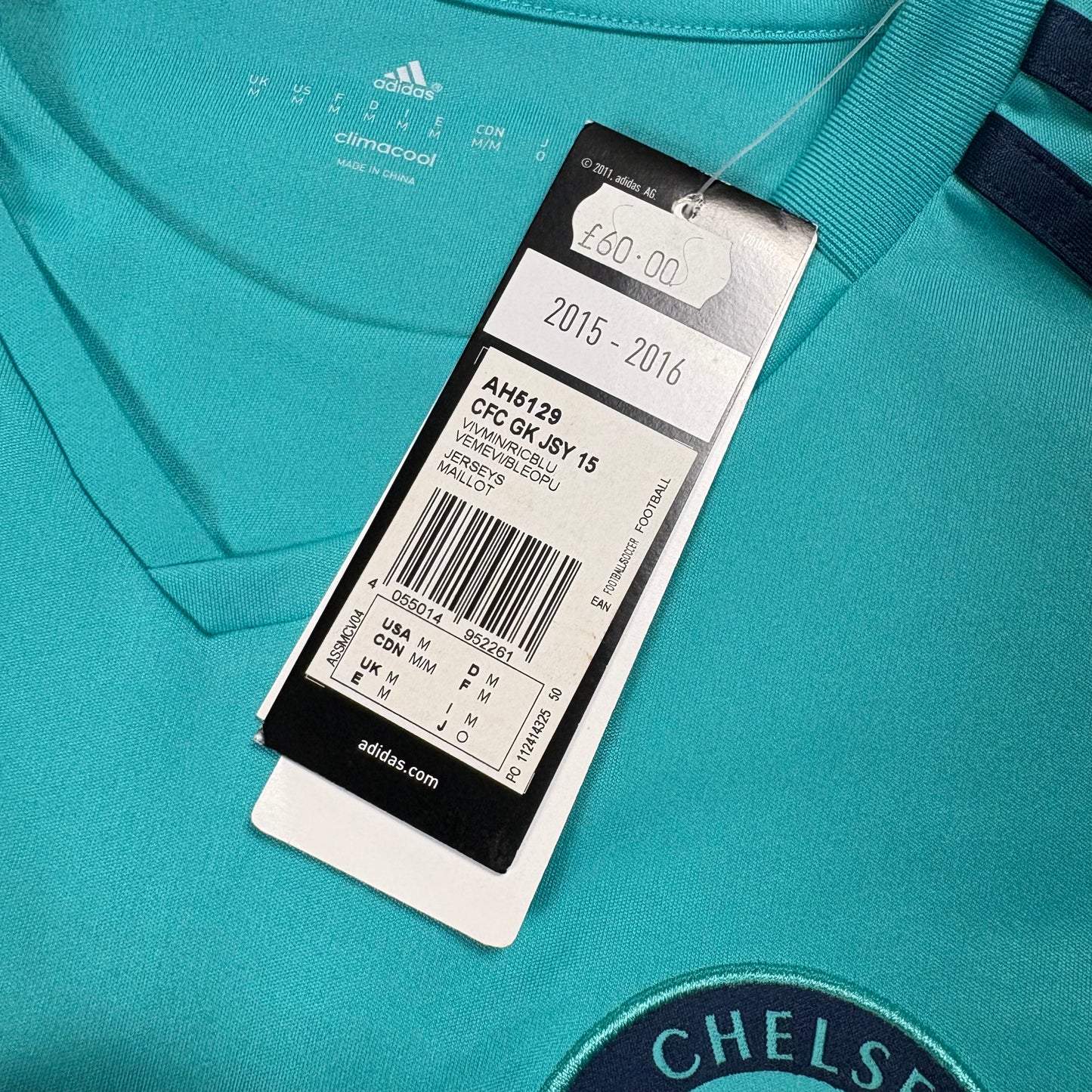 Adidas FC Chelsea Trikot Courtois blau Größe M 2015 2016 NEU