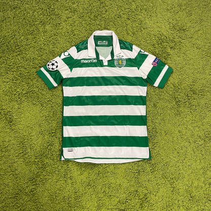 Macron Sporting Lissabon Trikot weiß grün Größe L 2015 2016