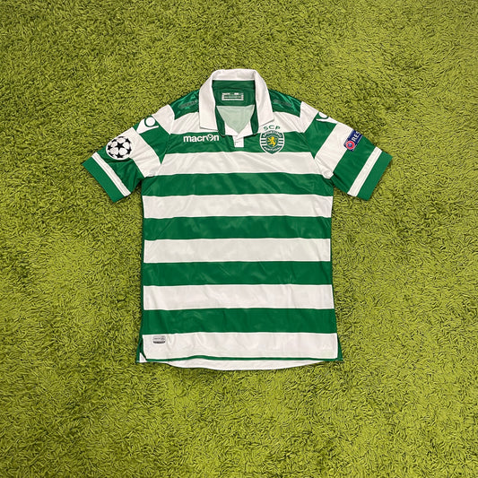 Macron Sporting Lissabon Trikot weiß grün Größe L 2015 2016