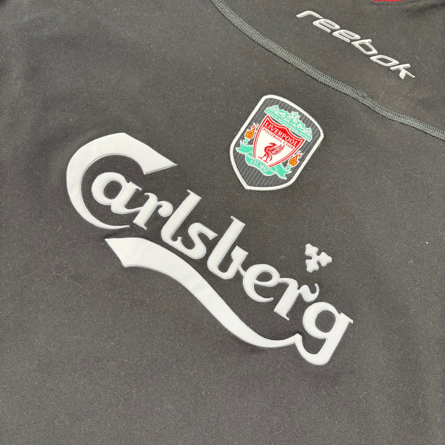 Reebok FC Liverpool Trikot Langarm grau schwarz Größe XL 2002 2004