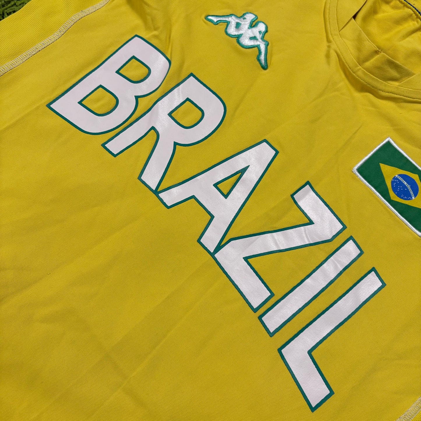 Kappa Brasilien Trikot t Shirt gelb Größe L