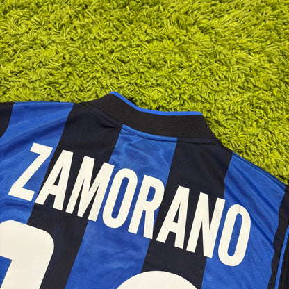 Nike Inter Mailand Milan Zamorano Trikot blau schwarz Größe L 2000 2001