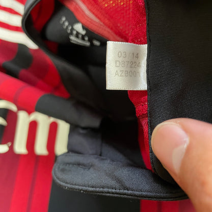 Adidas AC Mailand Milan Trikot schwarz rot Größe L 2014 2015