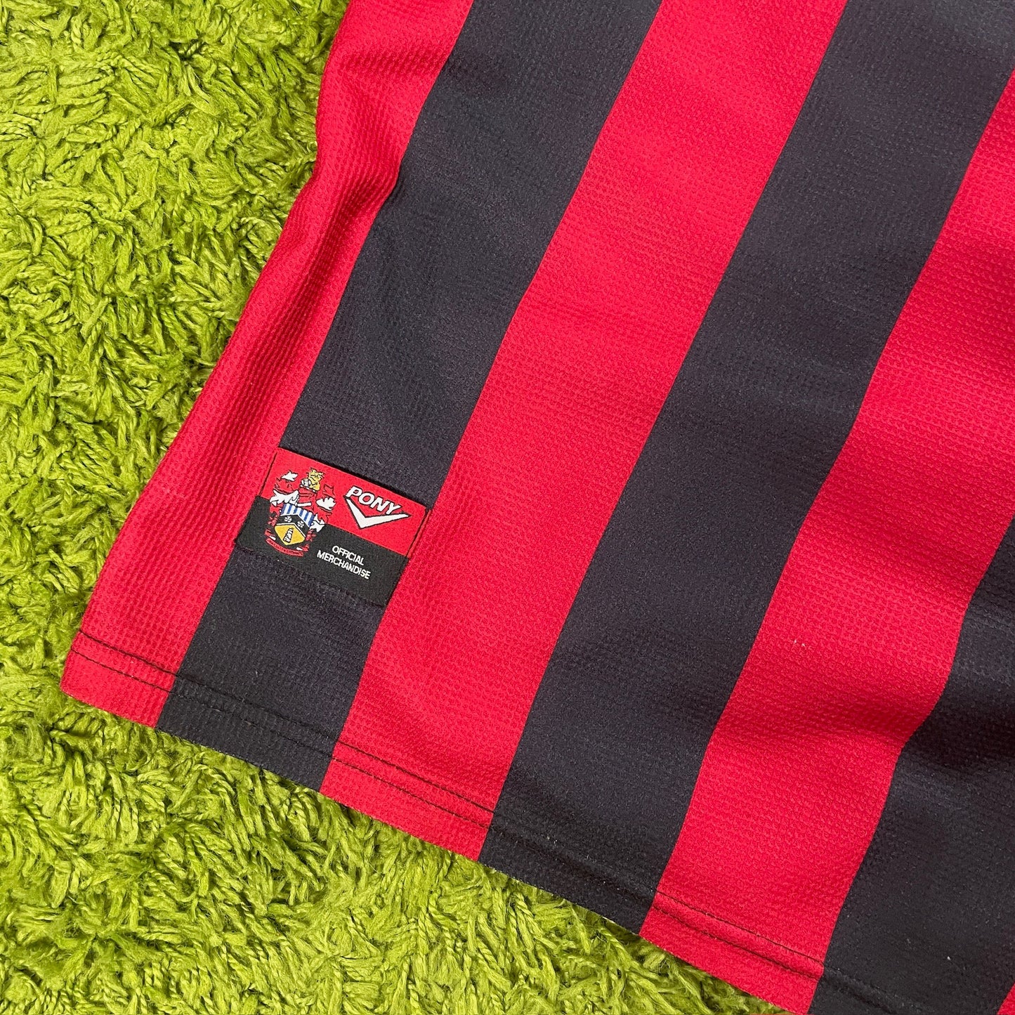 Pony Huddersfield Town Trikot schwarz rot Größe XL 1998 1999