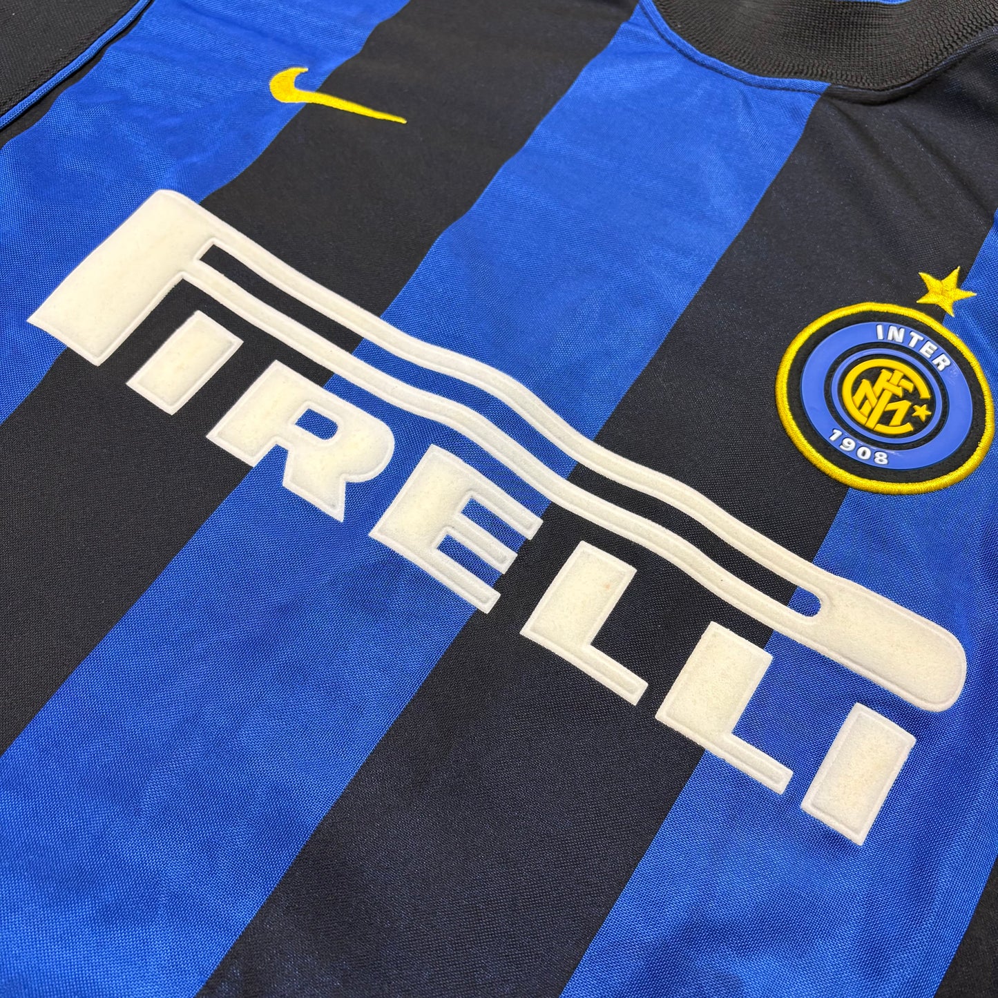 Nike Inter Mailand Milan Zamorano Trikot blau schwarz Größe L 2000 2001