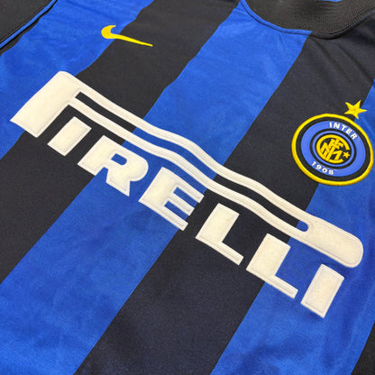 Nike Inter Mailand Milan Zamorano Trikot blau schwarz Größe L 2000 2001