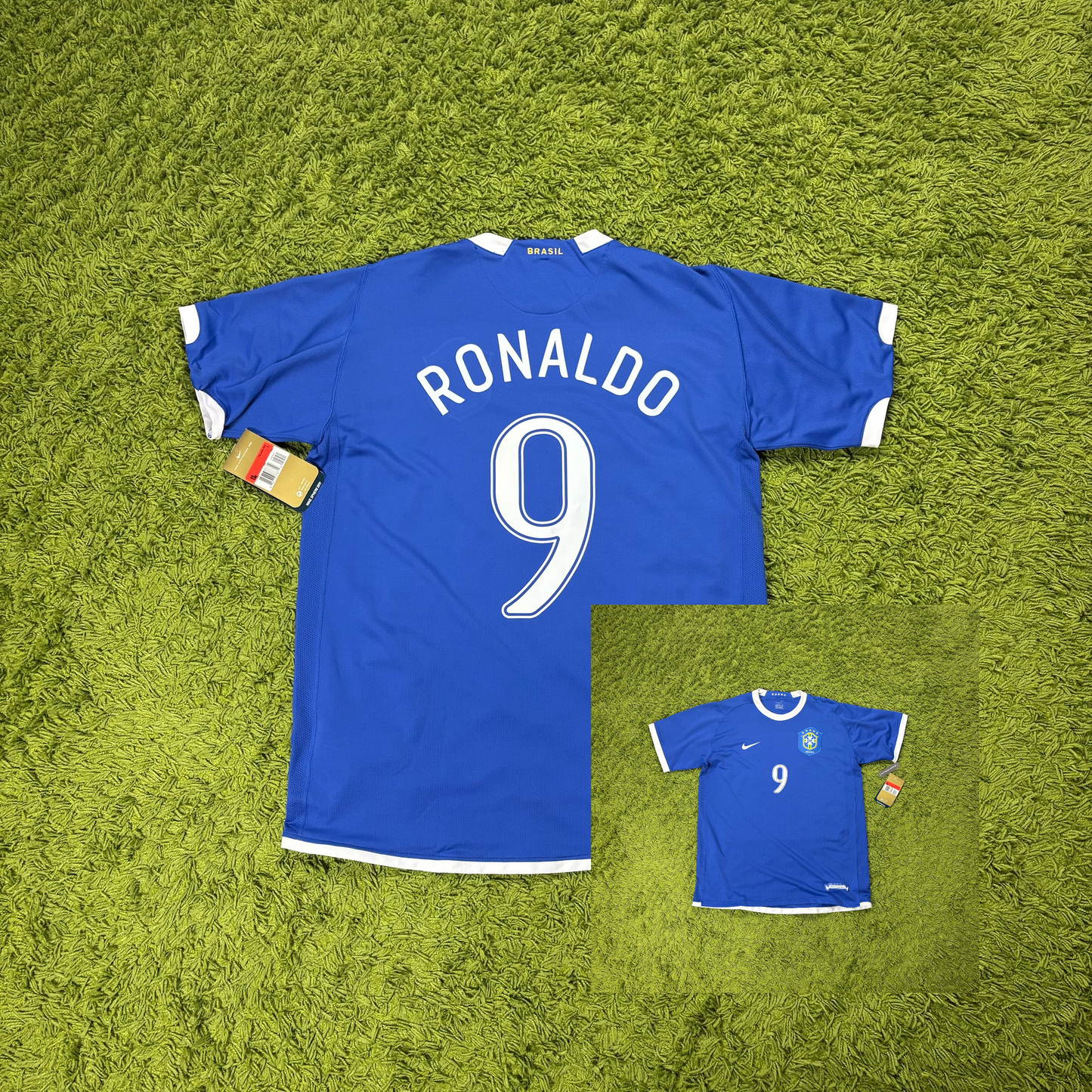 Nike Brasilien Ronaldo R9 Trikot blau Größe L 2006 2008 NEU MIT ETIKETT