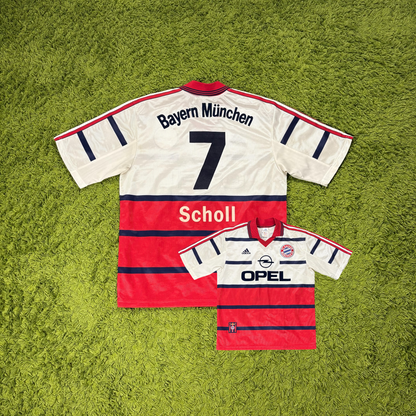 Adidas Fc Bayern München Scholl Trikot Weiß Größe M 1998 2000