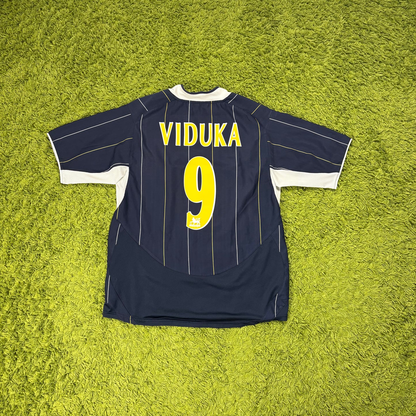Nike Leeds United Viduka Trikot blau Größe L 2003 2004