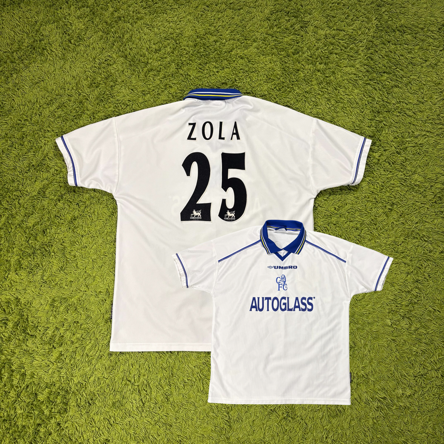 Umbro FC Chelsea Zola Trikot Weiß Größe XL 1998 2000