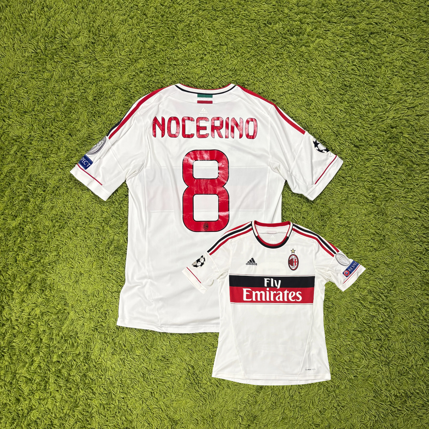 Adidas AC Mailand Milan Nocerino Trikot Weiß Größe M 2012 2013