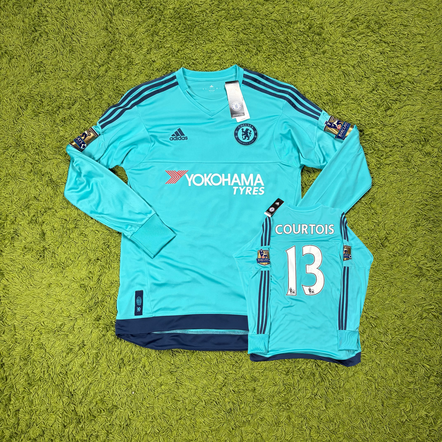 Adidas FC Chelsea Trikot Courtois blau Größe M 2015 2016 NEU