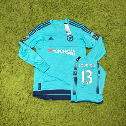 Adidas FC Chelsea Trikot Courtois blau Größe M 2015 2016 NEU
