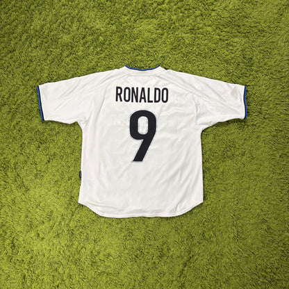 Nike Inter Mailand Milan Ronaldo R9 Trikot Weiß Größe M 1999 2000