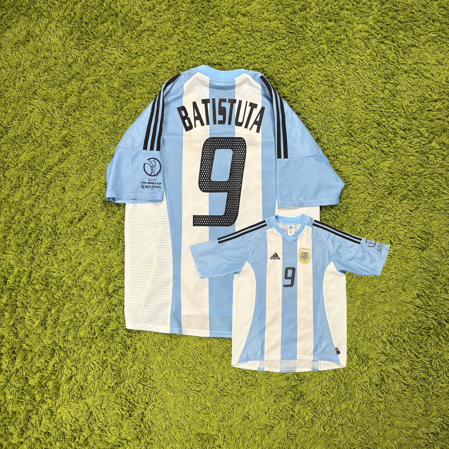 Adidas Argentinien Batistuta Trikot blau weiß Größe L 2002