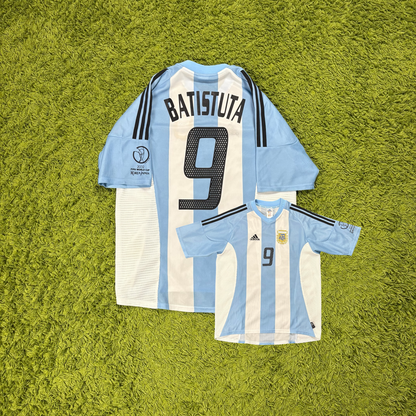 Adidas Argentinien Batistuta Trikot blau weiß Größe L 2002