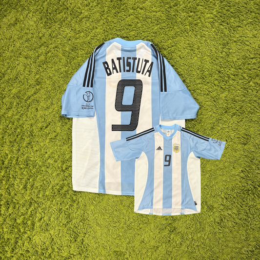 Adidas Argentinien Batistuta Trikot blau weiß Größe L 2002