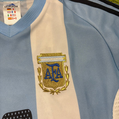 Adidas Argentinien Batistuta Trikot blau weiß Größe L 2002