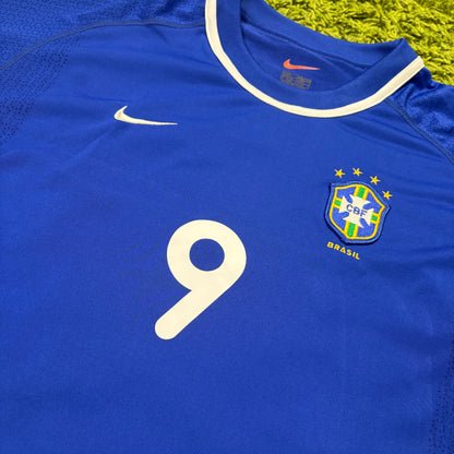 Nike Brasilien Ronaldo R9 Trikot blau Größe L 2000 2002 Neu mit Etikett brasil