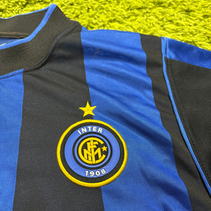 Nike Inter Mailand Milan Zamorano Trikot blau schwarz Größe L 2000 2001