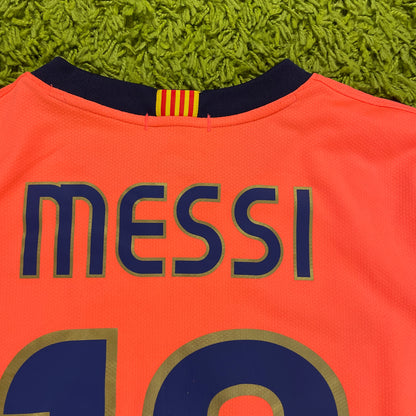 Nike FC Barcelona Trikot Messi orange Größe YXL -> S 2009 2010